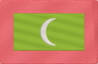 World Flags - maldives Embroidery Design