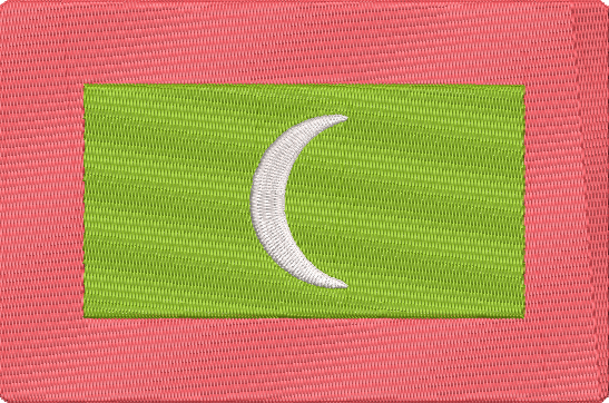 World Flags - maldives Embroidery Design