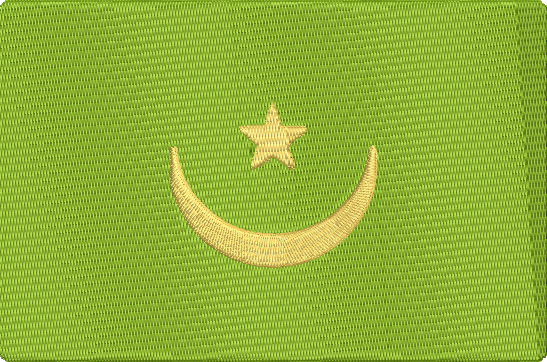 World Flags - mauritania Embroidery Design