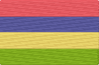 World Flags - mauritius Embroidery Design