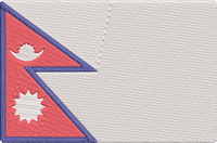 World Flags - nepal Embroidery Design