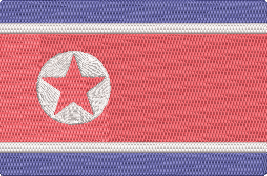 World Flags - north-korea Embroidery Design