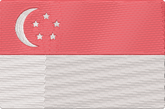 World Flags - singapore Embroidery Design