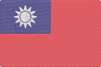 World Flags - taiwan Embroidery Design