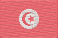 World Flags - tunisia Embroidery Design