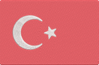 World Flags - turkey Embroidery Design