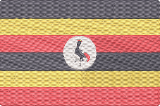 World Flags - uganda Embroidery Design