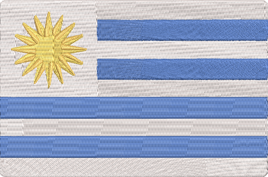 World Flags - uruguay Embroidery Design