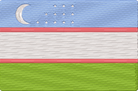 World Flags - uzbekistn Embroidery Design