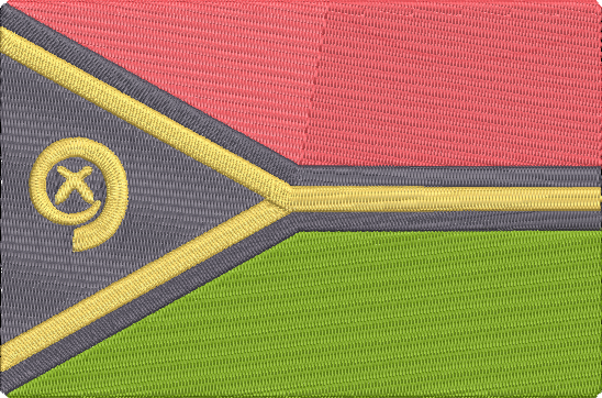 World Flags - vanuatu Embroidery Design