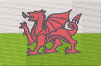 World Flags - wales Embroidery Design